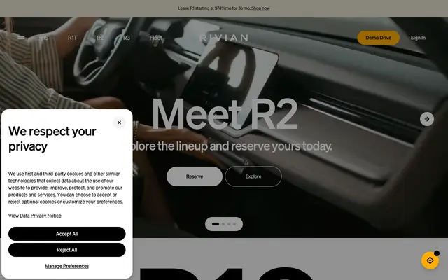 Rivian screenshot
